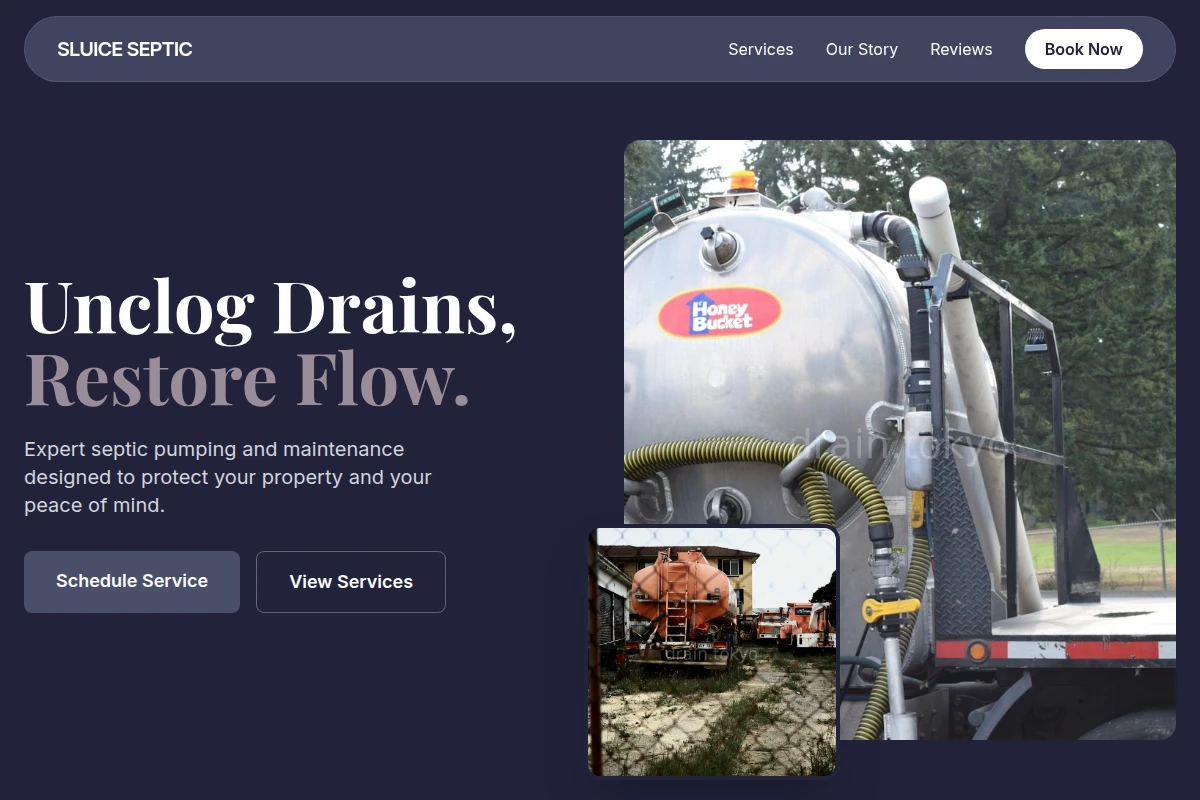 Sluice Septic Pumping